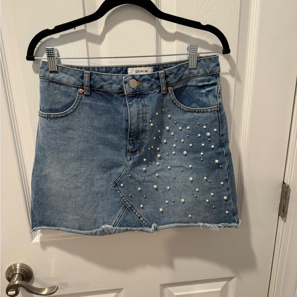 Miss Selfridge Mini Denim Skirt - Picture 2 of 6